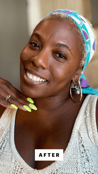 Venerable after applying the Armani Beauty Luminous Silk Foundation